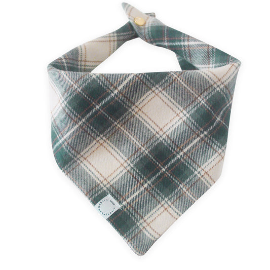 Woodland Plaid Flannel Dog Bandana