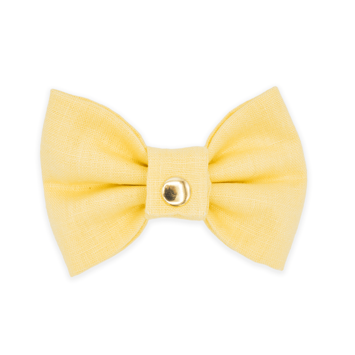 Yuzu Yellow Linen Dog Bow Tie