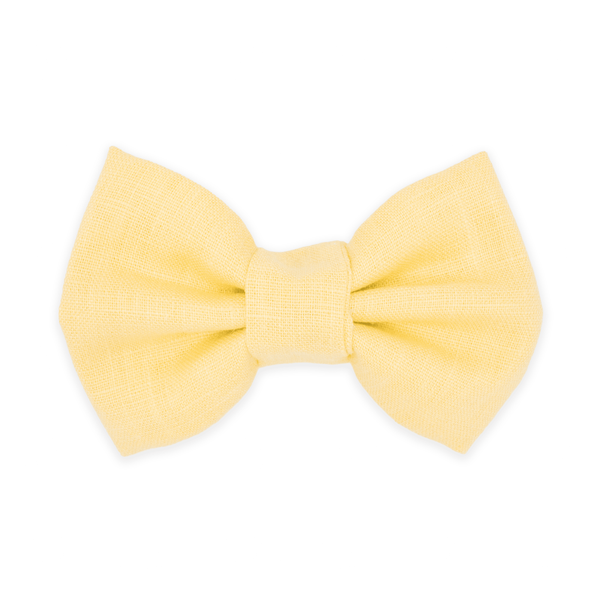 Yuzu Yellow Linen Dog Bow Tie